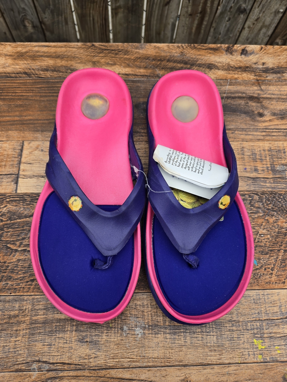 Hawaiian Jellys Women’s Pink & Purple Comfort Flip Flops Size 9